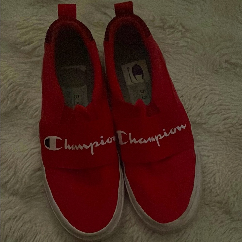 Champion rally pro Red Athletic Slip-On Shoes